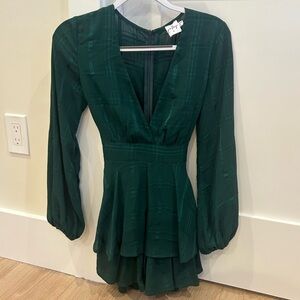 Women’s dark green Princess Polly romper